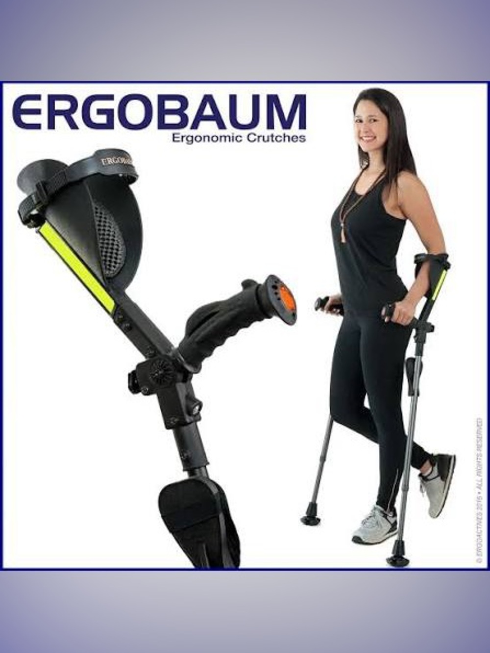 Ergobaum Adjustable Forearm Crutches -